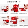thumbnail image 5 of Apple Peeler Corer Slicer,3 In 1 Stainless Steel Apple Corer Slicer Peelers With Suction Base,durable Spiral Multicolor Apple Peelers Slicer,cast Iron, 5 of 5