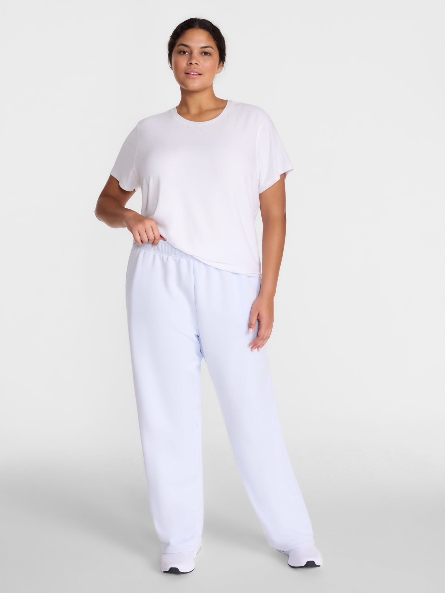 Athletic Works Women's and Women's Plus Fleece Pants with Pockets, 30" Inseam, Sizes XS-4X