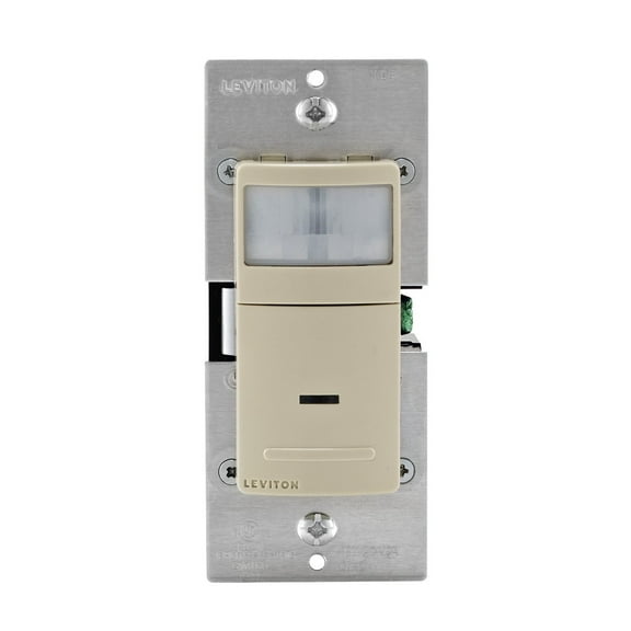 Interruptor de pared con sensor de movimiento Leviton IPS02-1LI 2.5A, color marfil