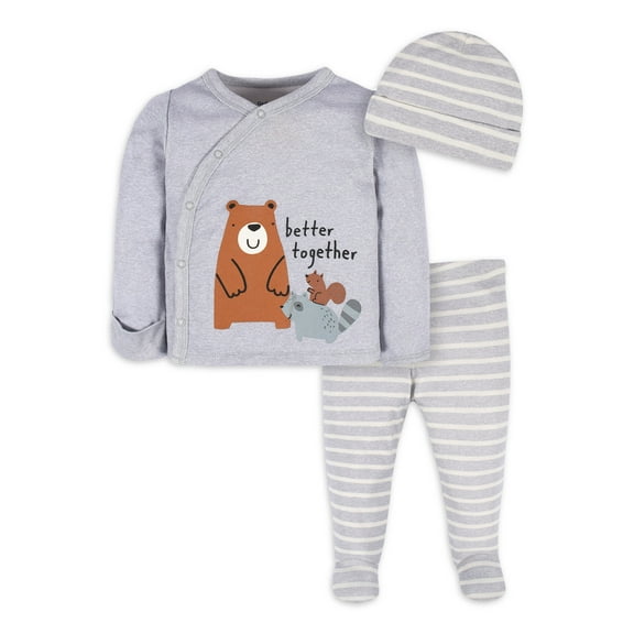 Gerber Baby Boy Take Me Home Set, 3-Piece, Sizes 0-6 Months