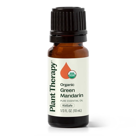Plant Therapy Organic Green Mandarin Essential Oil 10 mL (1/3 oz) 100% Pure, Undiluted, Natural Aromatherapy