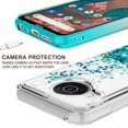 thumbnail image 5 of Nokia X100 Liquid Glitter Case Cover with Tempered Glass for Phone Case for Nokia X100 - Clear/Teal, 5 of 5