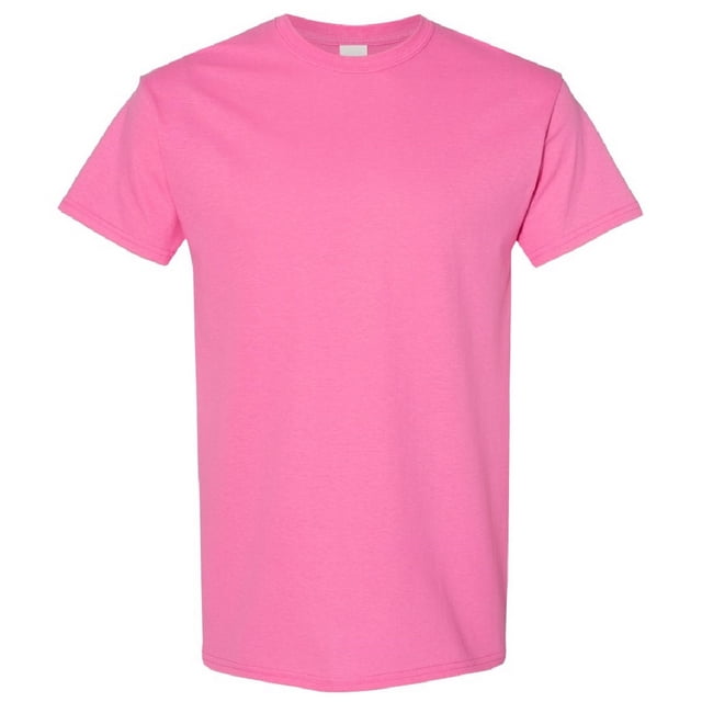 Gildan - Camiseta básica de manga corta Modelo Heavy Cotton para hombre - 100% algodón gordo (Rosa azalea)