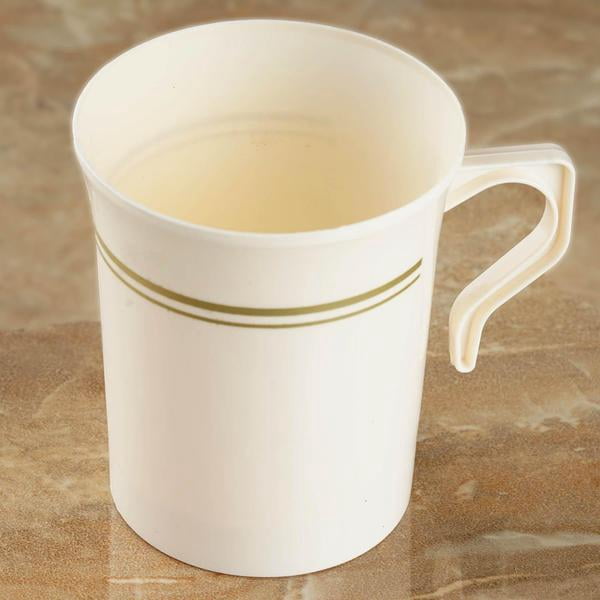 Efavormart 40 Pcs - 8oz Disposable Plastic Coffee Cups for Catering Wedding Birthday Party Banquet Events - Tres Chic Collection