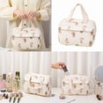 thumbnail image 5 of Lunch Bag – Product Category Lunch Bag Product Title Cute Floral Quilted Tote for Women with Front Pocket Keeps Lunch Fresh for Work Portable Lunch Container Cooler Bag,27X19X1.5 cm,Brown, 5 of 9