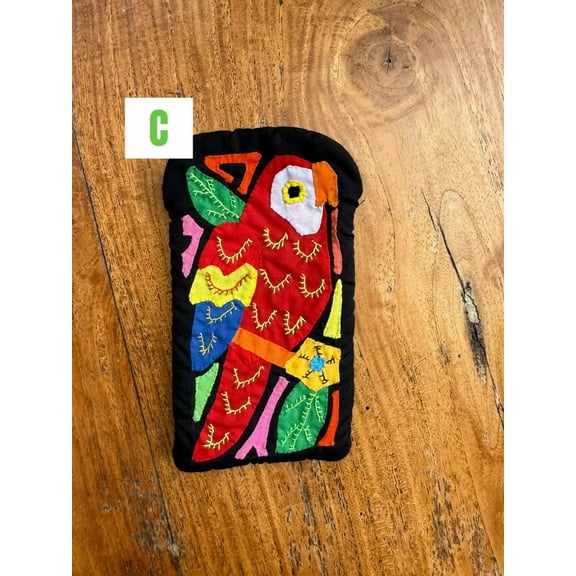 Authentic Handmade Panamanian Mola Glasses Case