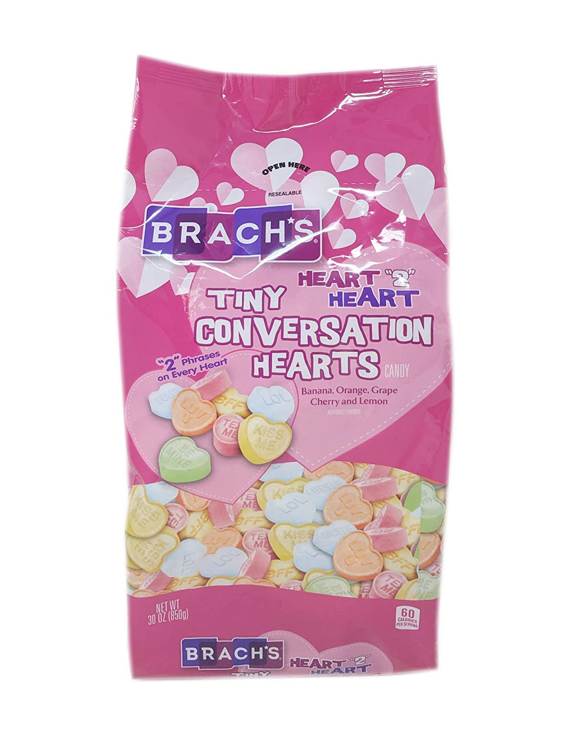 "Brachs Tiny Conversation Hearts, Assorted Flavors, 33 oz"