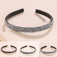 thumbnail image 1 of Visland Cerceau Bord Lisse Style Vintage Forme Ronde Brillant Strass Haute Élasticité Bande de Cheveux Coiffure, 1 of 7