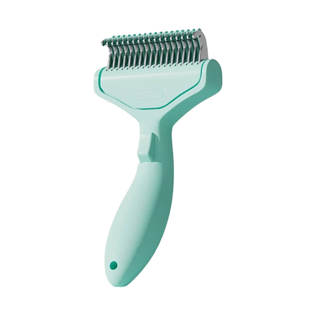 ATALRPOU Pet Hair Removal Comb Stainless Steel Detangler Teeth Ergonomic Grooming Brush
