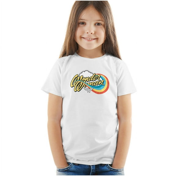 Wonder Woman Rainbow 2 Kids T Shirt (2) for Youth Toddler Boys and Girls, White