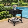 thumbnail image 4 of Jeco Wicker Patio End Table in Black, 4 of 7