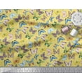 thumbnail image 2 of Soimoi Yellow Cotton Duck Fabric Colorful Butterfly Printed Craft Fabric by the Yard 42 Inch Wide, 2 of 3