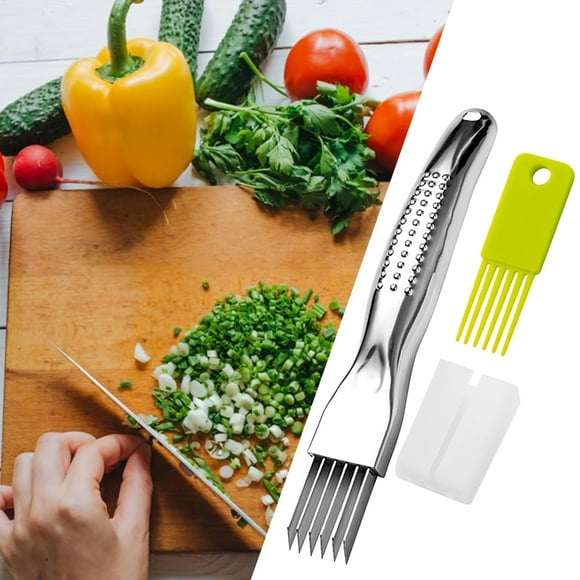 mveomtd Onion Cutter Vegetable Vegetable Slicer French Fry Slicer Kitchen Slicer Scallion Slicer Vegetable Cutter Stainless Steel Shredded Onion Multifunction