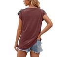 thumbnail image 5 of XIAfhje Womens T Shirts Summer Tops Round-Neck Short Sleeve Casual Tee Tops Cute Shirts Solid Color Blouse Summer T Shirt 2024 Basic T-Shirts Work Blouses, 5 of 5
