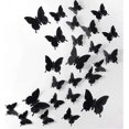 thumbnail image 1 of 3D Butterfly Wall Art Decor Set, 48 Pieces, Black Theme for Home Decoration, 1 of 4