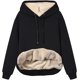 thumbnail image 1 of Sudadera con capucha y bolsillo estilo canguro, informal, de manga larga, para otoño e invierno, para mujer, 1 of 5