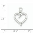 thumbnail image 3 of Sterling Silver Polished Heart Pendant, 3 of 3