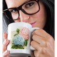 thumbnail image 2 of 3dRose, Vintage pink and blue hydrangea floral, 11oz Magic Transforming Mug, 2 of 8