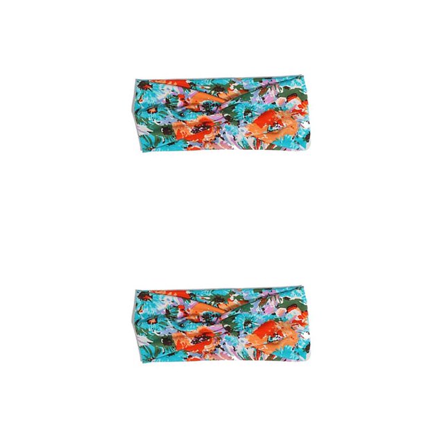 Diadema de ganchillo Qarigey para deportes Tie-dye antideslizante alta elasticidad