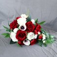 thumbnail image 4 of Ramo de tela , arreglos florales románticos para decoración de bodas, flores artificiales para celebraciones, accesorios para fotografía de Sunnimix Ramos de boda, 4 of 8