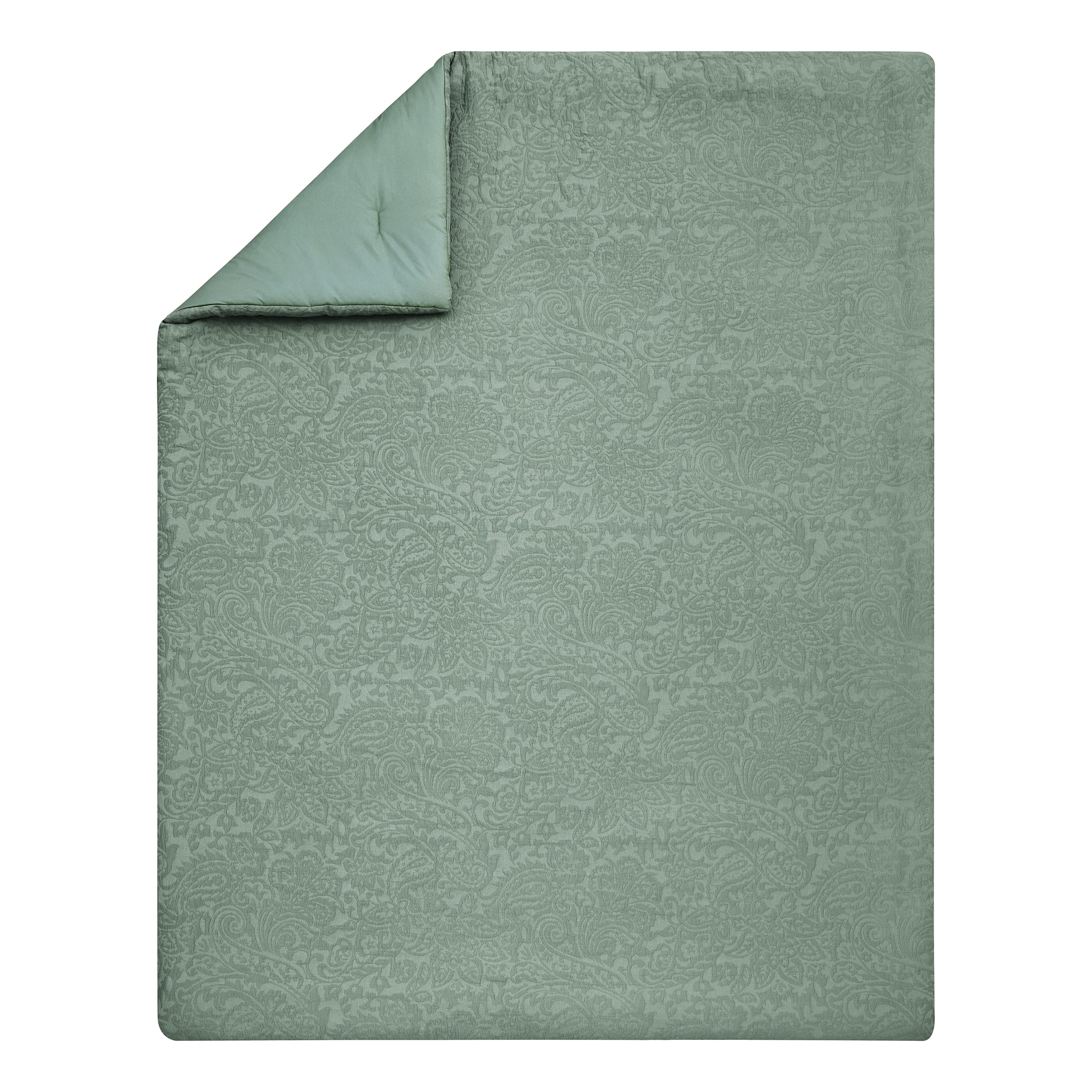 Better Homes & Gardens Paisley Matelasse 2-Piece Comforter Set, Sage,T/TXL, All Ages