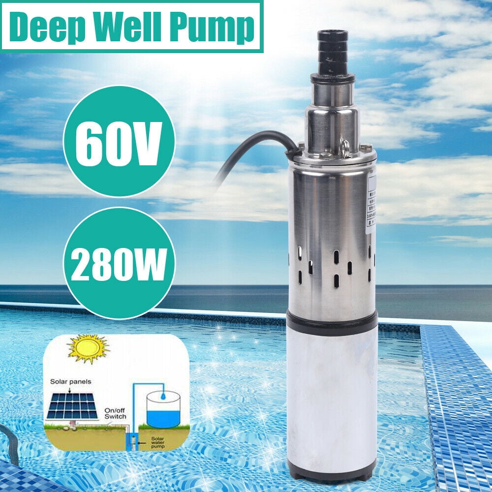 DC24V Farm & Ranch Solar Submersible Water Pump,Stainless Steel,120W,32.8FT Lift 