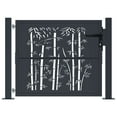 thumbnail image 3 of vidaXL Garden Gate Anthracite 39.4x29.5" Steel Bamboo Design, 3 of 6