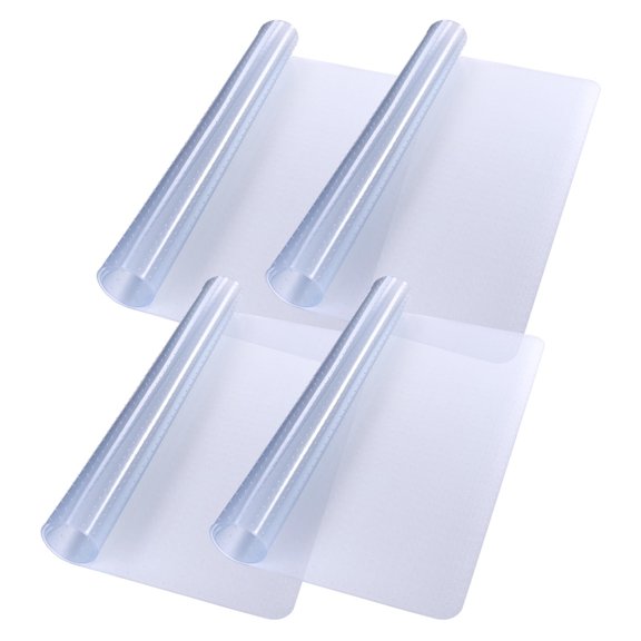 Yescom Clear Office Chair Mat for Low Pile Carpet 60"x46" Thicken 1/8" Rectangle 4PCS Plastic Floor Protector Home Studio