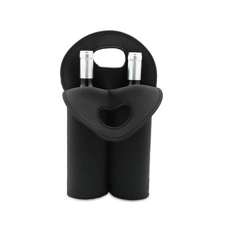 

10 PCS 750ml Wine Bottle Insulation Bag Accessory Universal Temperature Preservation Dual Slots Camping Use Cooler Bags Carrying Pouch Black