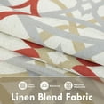 thumbnail image 3 of DriftAway Alexander 100% Blackout Curtains for Living Room Linen Blend Pattern Match Thermal Insulated Room Darkening Geo Moroccan Mid Century Back Tab Bedroom Drapes 2 Panels 52 x 96 Inch Linen Red, 3 of 8