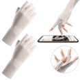 thumbnail image 2 of THLKIF 1 Pairs Sun Protection UV Gloves for Women Fingerless Hand UV Protection Glove for Gel Manicures Summer Driving Biking Beige, 2 of 6