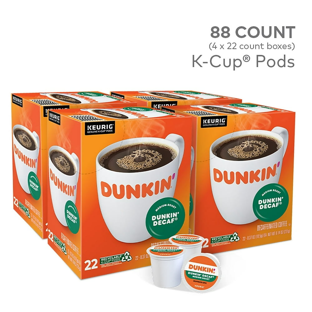 Dunkin' Donuts Dunkin' Decaf Coffee Keurig® KCup® Pods Medium Roast 88