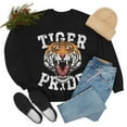 thumbnail image 3 of Vintage Tiger Pride Sweatshirt Tigers School Spirit Shirt Tiger Lover Gift Black Large, 3 of 6