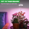 thumbnail image 5 of DONGPAI Grow Lights for Indoor Plants, Full Spectrum LED Halo Plant Light with Stand Height Adjustable Auto Timer, 10 Dimmable Levels 3 Colors Red Blue White Spectrum for Indoor Plants Growing, 5 of 10