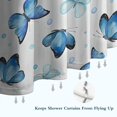 thumbnail image 6 of Blue Butterfly Pattern Shower Curtain 36"x72" ,Bathroom Decorative Shower Curtains Set with 12 Hooks,Modern Waterproof Washable Shower Curtain, 6 of 6