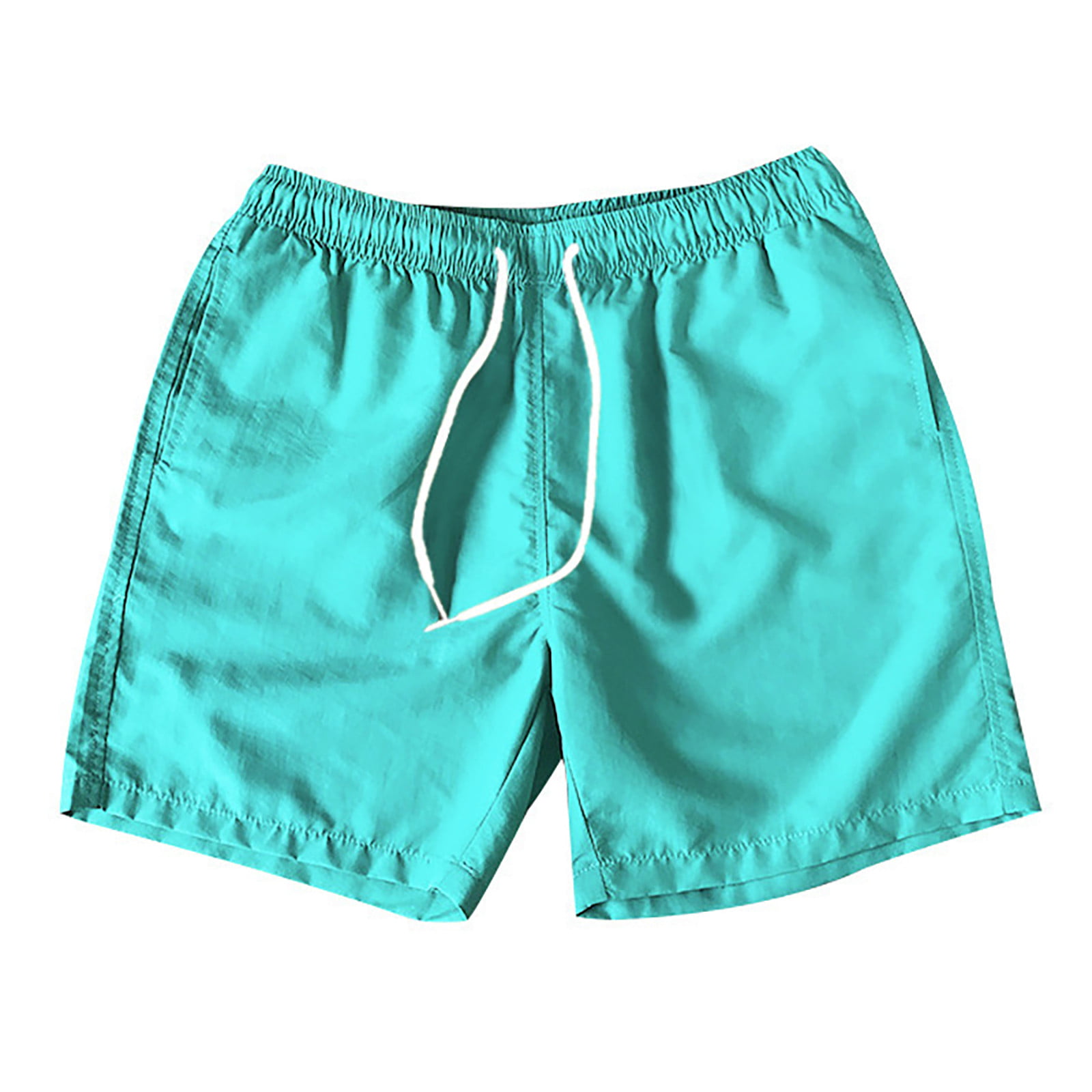Shorts for Men 5 inch Solid Color Beach Fitness Elastic Waistband Short  with Pockets Quick Dry Activewear Inseam Running Gym Shorts