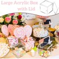 thumbnail image 4 of LOVPLAY Acrylic Boxes 2 Pieces Acrylic Boxes with Lid Clear Square Cube Containers Jewelry Storage Boxes 4.73x4.73x4.73Inches Wedding Party Favor Gift Wrap Candy Boxes, 4 of 6