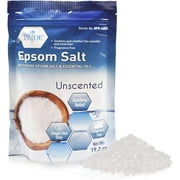 Med Pride Epsom Salt for Bath and Feet, Unscented Soaking Salts with Essential Oils, Foot Soak for Muscle Recovery, 19.2 Oz