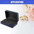 thumbnail image 2 of Vocoste 1Pc Multiple Ring Box Jewelry Storage Display Stand Ring Organizer Case PU Leather Box for Wedding Blue, 2 of 7