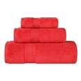 thumbnail image 3 of Superior Solid Zero Twist Cotton 3-Piece Towel Set, Red, 3 of 11