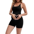 thumbnail image 4 of INSPIRE CHIC Women's Push Up Tummy Control Butt-Lifting Shapewear U-Neck Cross Back Stretch Invisible Maternity Bodysuits S Black, 4 of 5