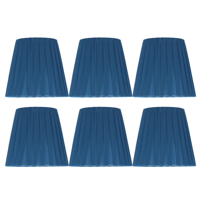 6PCS Modern Simple Lampshade Cloth Lampshade for Crystal Clip On Chandelier Wall Lamp Blue