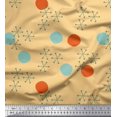 thumbnail image 1 of Soimoi Moss Georgette Fabric Geometric & Polka Dots Print Sewing Fabric Yard 42 Inch Wide, 1 of 3