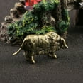 thumbnail image 2 of Brass Solid Yak Figurine Small Statue Home Ornament Figurines Collectibles, 2 of 5
