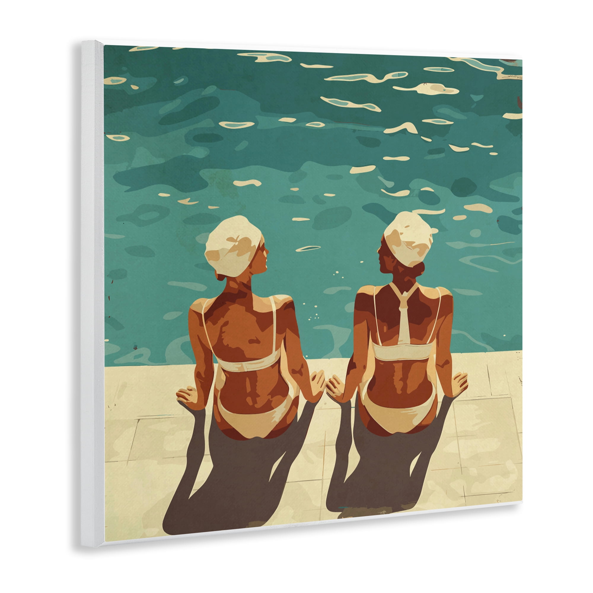 Stupell Industries Swimmer Friends Duo Wall Plaque Art, design by Layla Oz