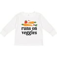 thumbnail image 3 of Inktastic Vegetarian Runs On Veggies Boys or Girls Long Sleeve Toddler T-Shirt, 3 of 5