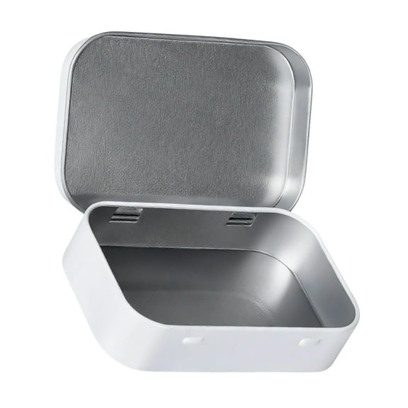 Decorative Iron Storage Tins With Easy Access Lid Rustproof Organizers Container 2 Pack