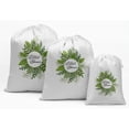 thumbnail image 1 of Darling Souvenir Fournitures de Fête de Mariage Feuilles Blanches Pochettes à Cordon Sacs de Fête 15 Pcs, 1 of 5