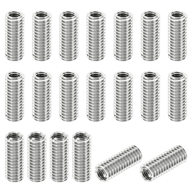 Unique Bargains Adaptateurs Filetage Manchon Réducteur Écrou 20pcs M6x1 Mâle à M4x0.7 Femelle Réparation Insert Écrou 15mm