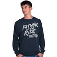 thumbnail image 5 of Biker Dad Father Of Ride Motorcycle Men's Long Sleeve Tee T Shirt Brisco Brands M, 5 of 6